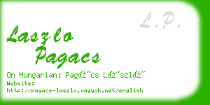 laszlo pagacs business card